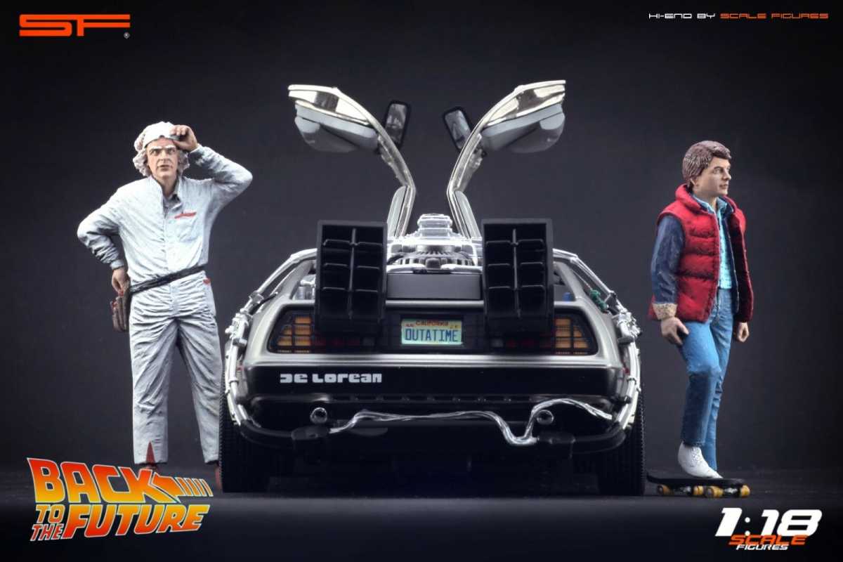 1:18 Back to the Future figurines Doc & Marty Figure without CAR